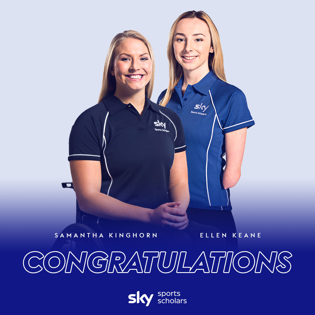 Congratulations to our @SkySports Scholars, Ellen Keane and Samantha Kinghorn on their 3⃣ incredible medal wins at the #Tokyo2020Paralympics.🥳 🥇 SB8 100m Breaststroke - @keane_ellen 🥈 T53 400m - @Sam_Kinghorn 🥉 T53 100m - @Sam_Kinghorn More info 👉bit.ly/3AaEoY5