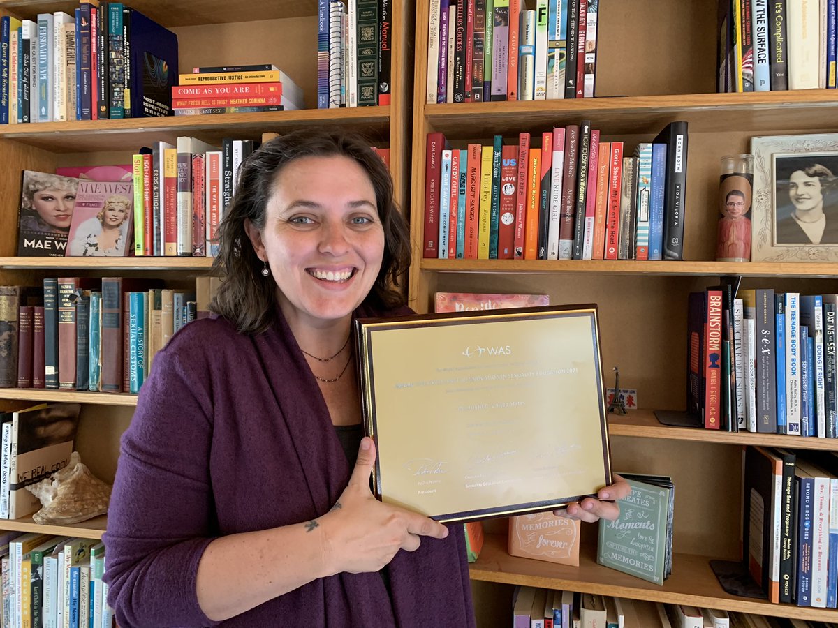 _unhushed's tweet photo. We are honored and beyond excited to announce that this morning our Executive Director @karenrayne accepted the @WAS_org Award for Excellence &amp; Innovation in Sexuality Education 2021.
#unhushed #educationaward #sexedsaveslives https://t.co/L0lQMmXRgO
