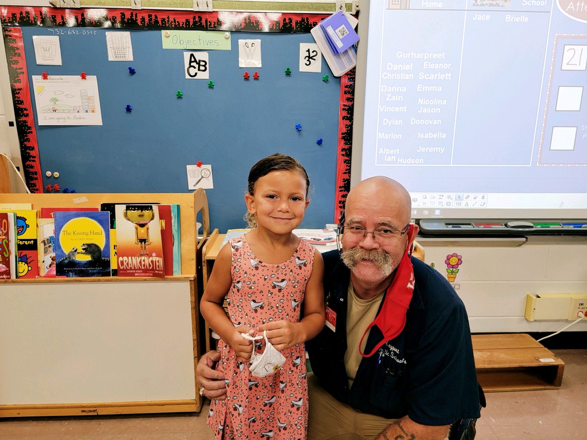 KeyportSchools's tweet photo. Grandpa‘s last first day of school! Granddaughter‘s first day of kindergarten! The Keyport community is amazing!@KeyportSchools @KCSPrincipal #keyportstrong https://t.co/Q6EdffFHTz