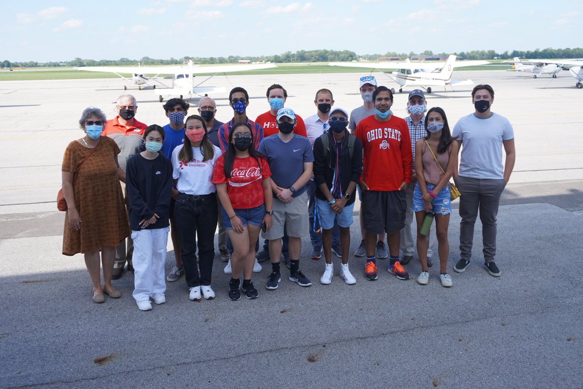 OSU_Airport's tweet photo. The @OSUengineering Welcome (Back) Block Party made its stop at the Air Transportation and Aerospace Campus! #OhioState offers so many aviation and aerospace opportunities for students. #new2osu #futureaviator #futurepilot https://t.co/4a6e1pkNYV