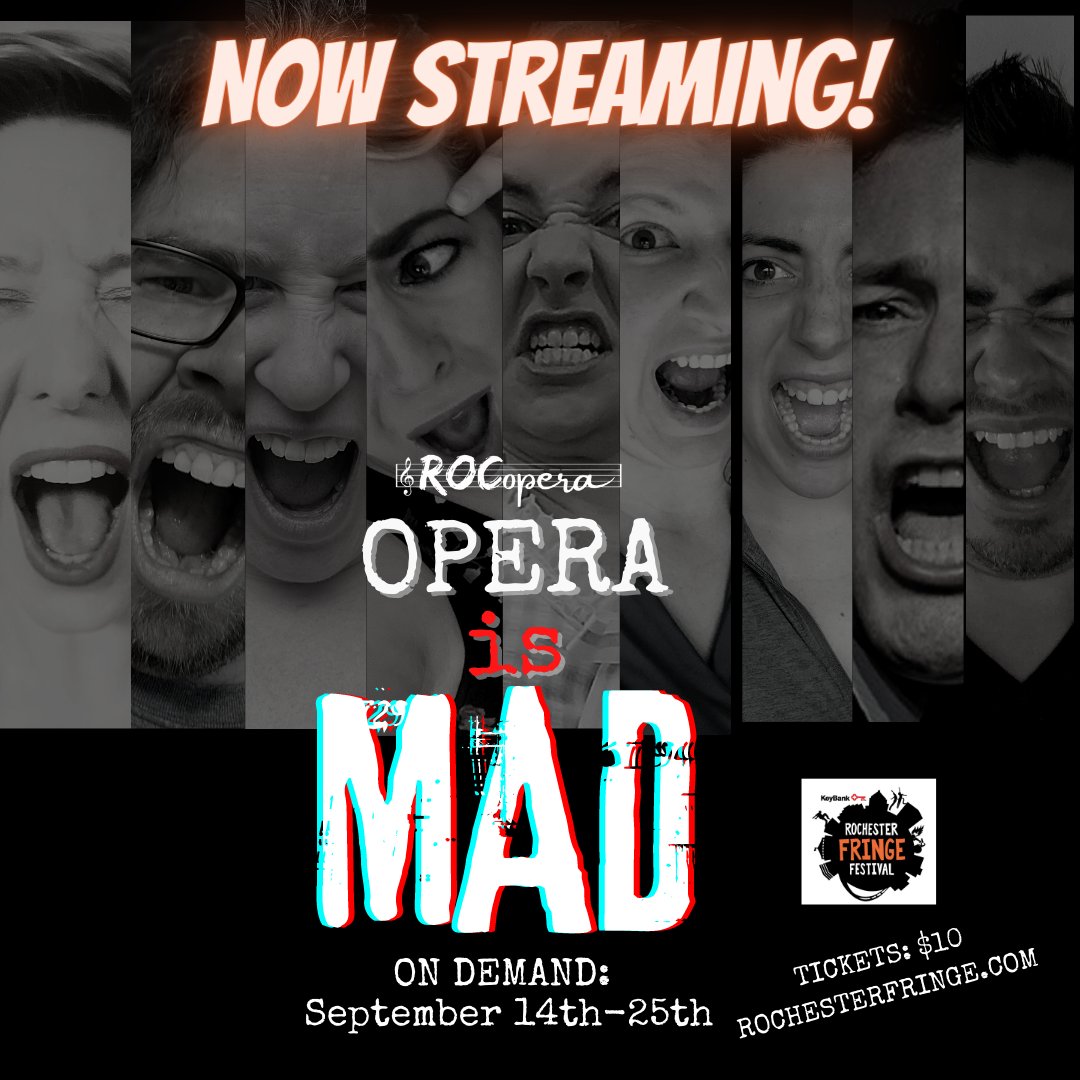 WE'RE ON DEMAND TODAY!!!!!

Opera is MAD! 

An exclusive, virtual opera performance at <a href="/RochesterFringe/">ESL Rochester Fringe Festival</a>! Grab your ticket and watch us anytime until October 9th!