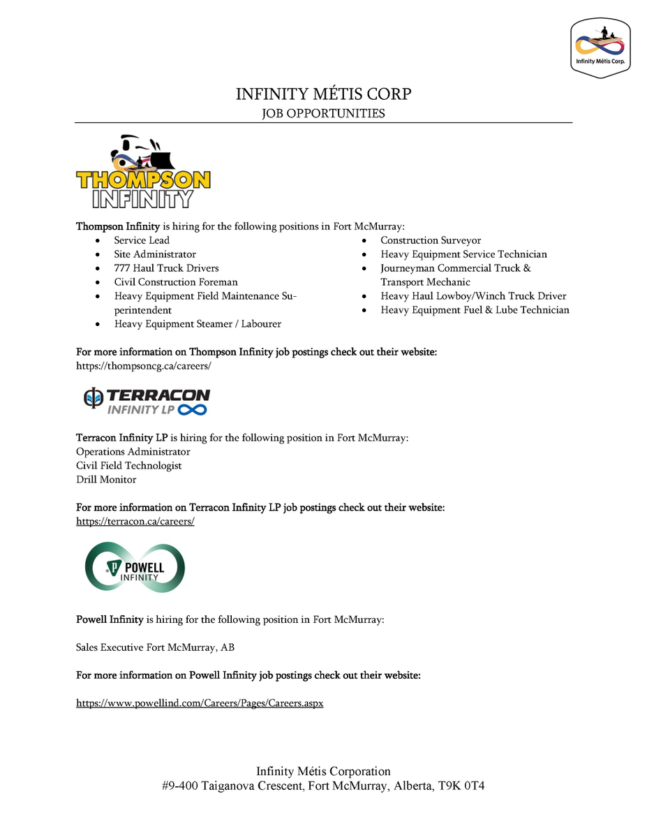 Infinity Métis Corporation tweet media