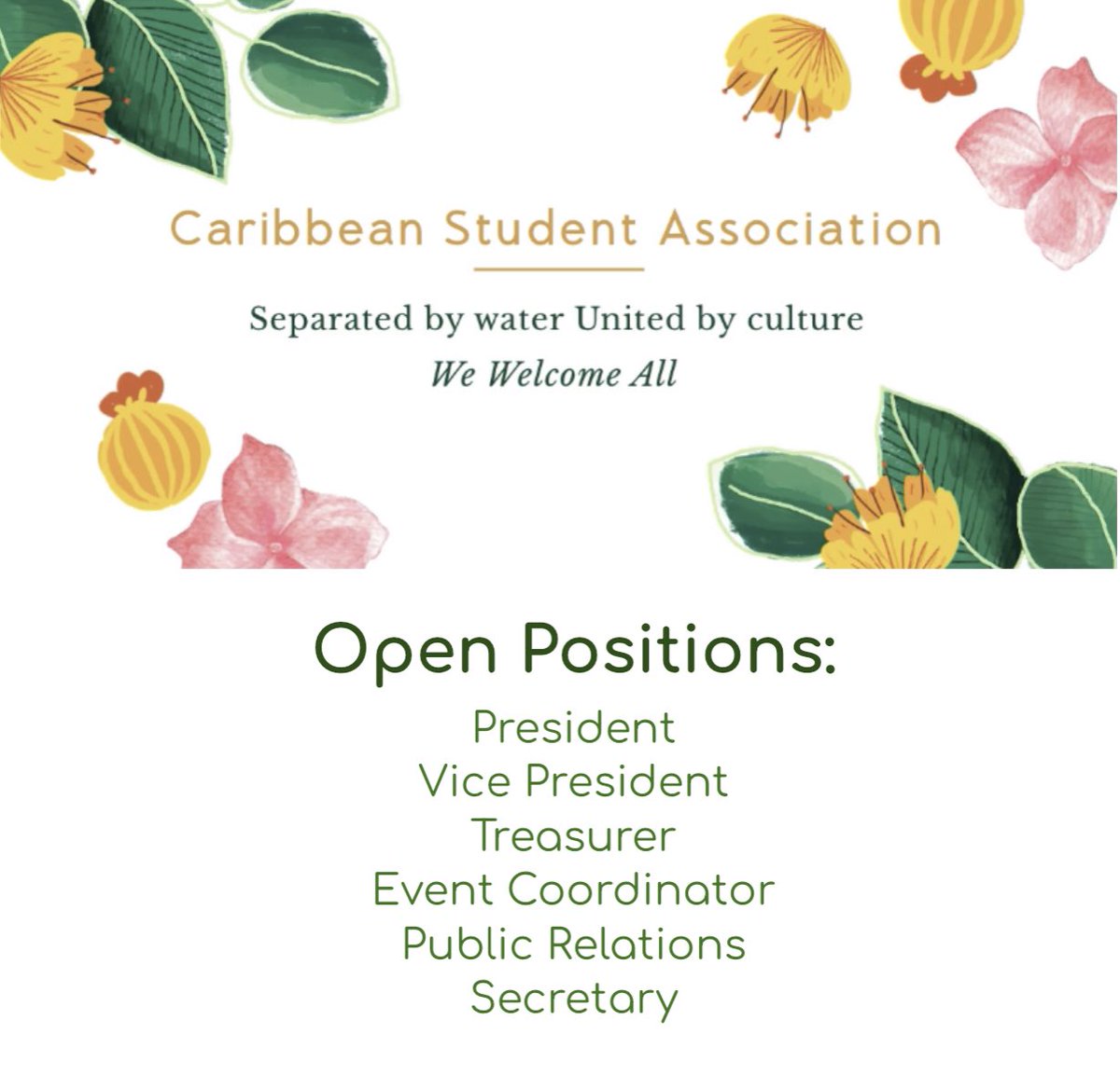 Hello TXST! It’s been a while we know 😪. A lot has changed &amp; we’ve been trying to recollect ourselves. With that change CSA is now looking for a new executive board. We have ALL positions opened! If interested please fill out the form in this link❤️💛💚docs.google.com/forms/d/e/1FAI…
