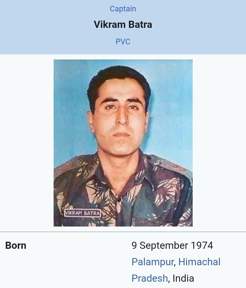 RsjpParty's tweet photo. Happy Birthday Captain Vikram Batra Sir 🇮🇳 
We are grateful for your sacrifice. https://t.co/3kXbIpigoM