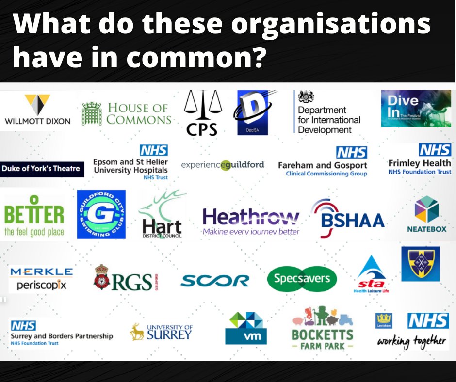 Tim Mitchell (@upperhanddig) on Twitter photo Our smaller business clients have worked with all of the organisations - direct result of our marketing support & training.
Do get in touch for a free friendly 20 mins chat (lots of great tips):
tim.mitchell@upperhanddigital.co.uk
#Surreybusiness #smallbusiness #marketing Our smaller business clients have worked with all of the organisations - direct result of our marketing support & training.
Do get in touch for a free friendly 20 mins chat (lots of great tips):
tim.mitchell@upperhanddigital.co.uk
#Surreybusiness #smallbusiness #marketing