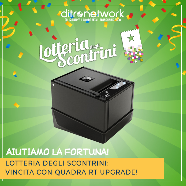 Gran fortuna con DITRON QUADRA !

E' con grande entusiasmo che annunciamo
LA VINCITA DI  UNO DEI DUE PRIMI MAXI PREMI 
DELLA LOTTERIA DEGLI SCONTRINI ESTRATTI IL GIORNO 12/08/2021, all'interno di un punto vendita, dotato di una stampante telematica DITRON QUADRA RT UPGRADE!