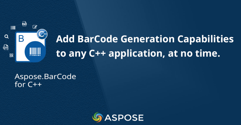 aspose's tweet photo. On-Premise C++ #API to Create #1D (Linear), #2D &amp; Postal #BarCodes of 60+ symbologies.

#Aspose #Programming #PowerfulAPI #Cpp