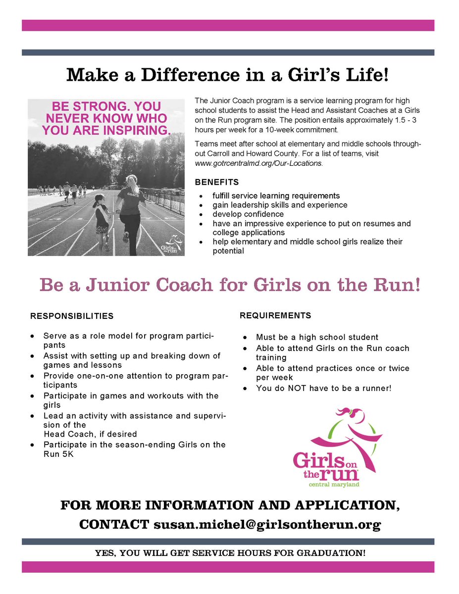 Colleen Ensor (@ensor_colleen) on Twitter photo Our friends <a href="/GOTRcentralmd/">GOTR Central MD</a> are looking for Junior Coaches! This is a great service-learning opportunity for <a href="/CCPSk12/">Carroll County PS</a> high school students. #mentorship #leadership #confidence <a href="/CCPS_WHS_OWLS/">Westminster HS</a> <a href="/CCPS_WMHS/">Winters Mill HS</a> <a href="/CCPS_FSKEagles/">Francis Scott Key HS</a> <a href="/CCPS_LibertyHS/">Liberty High School</a> <a href="/high_century/">Century Knights</a> <a href="/CCPS_MVHS/">Manchester Valley HS</a> <a href="/CCPS_SCHCounsel/">South Carroll HS- School Counseling</a> Our friends <a href="/GOTRcentralmd/">GOTR Central MD</a> are looking for Junior Coaches! This is a great service-learning opportunity for <a href="/CCPSk12/">Carroll County PS</a> high school students. #mentorship #leadership #confidence <a href="/CCPS_WHS_OWLS/">Westminster HS</a> <a href="/CCPS_WMHS/">Winters Mill HS</a> <a href="/CCPS_FSKEagles/">Francis Scott Key HS</a> <a href="/CCPS_LibertyHS/">Liberty High School</a> <a href="/high_century/">Century Knights</a> <a href="/CCPS_MVHS/">Manchester Valley HS</a> <a href="/CCPS_SCHCounsel/">South Carroll HS- School Counseling</a>