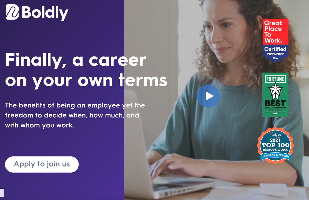 workboldly's tweet image. Did you see the newest additions to our #jobs page? 🥰 🙌

- @GPTW_US Certified
- Fortune Magazine's 100 Best Small Workplaces
- @flexjobs Top 100 Remote Companies to Watch

#hiring #hiringnow #jobsearch