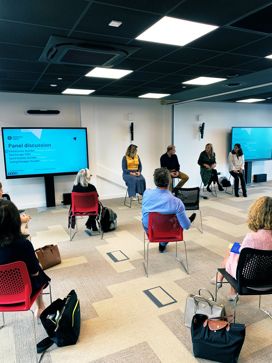 Wowee, we are back up &amp; running with our first physical event at <a href="/GECinD8/">The GEC</a> 🇮🇪

We're hearing how entrepreneurs @paulatconjura @VelvetCloud_ie have fared over the past 15 months &amp; their ambitions for the future.

We're so happy to connect with our community in-person again! ☺️