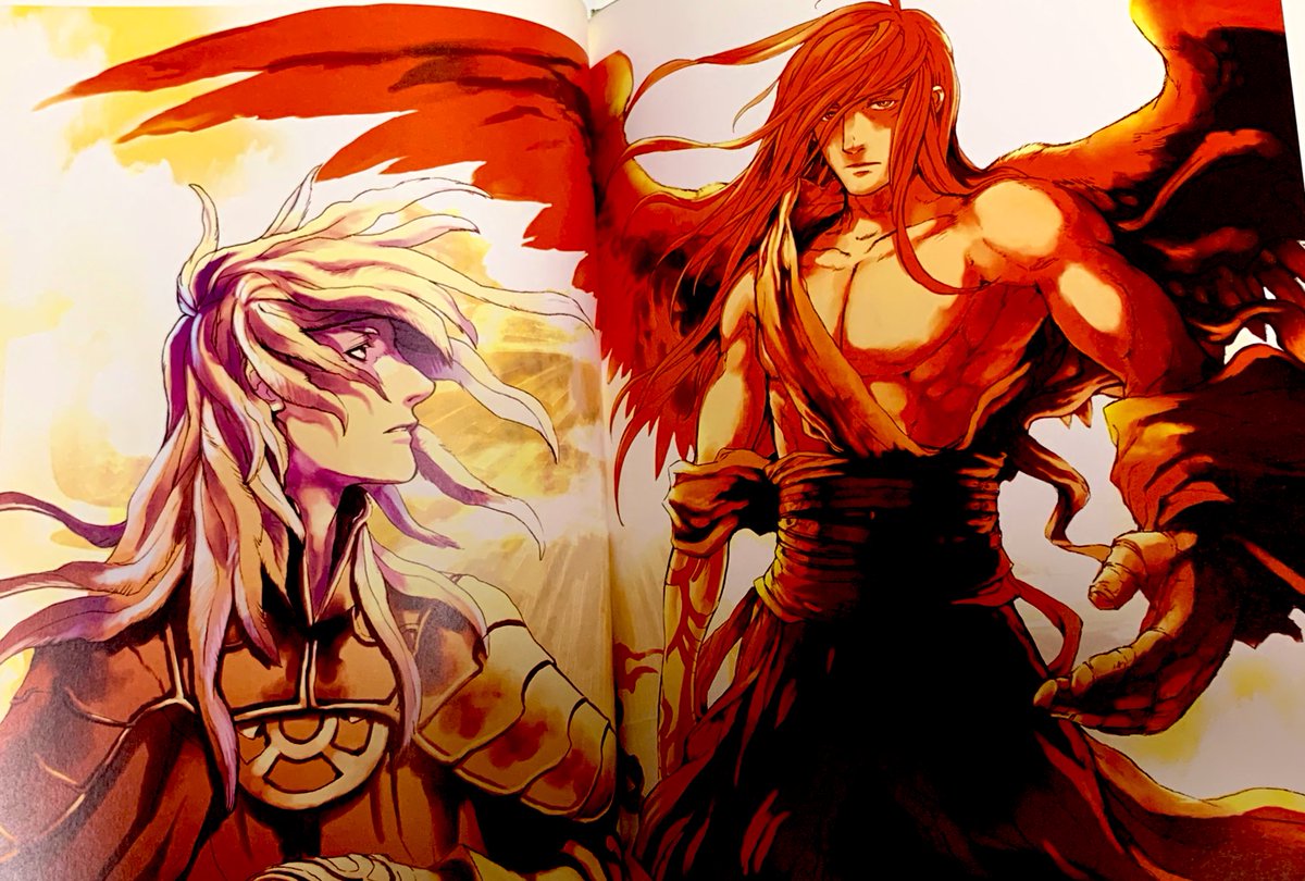 創聖のアクエリオンのキャラデザ担当の金田榮路さんの画集より トーマ