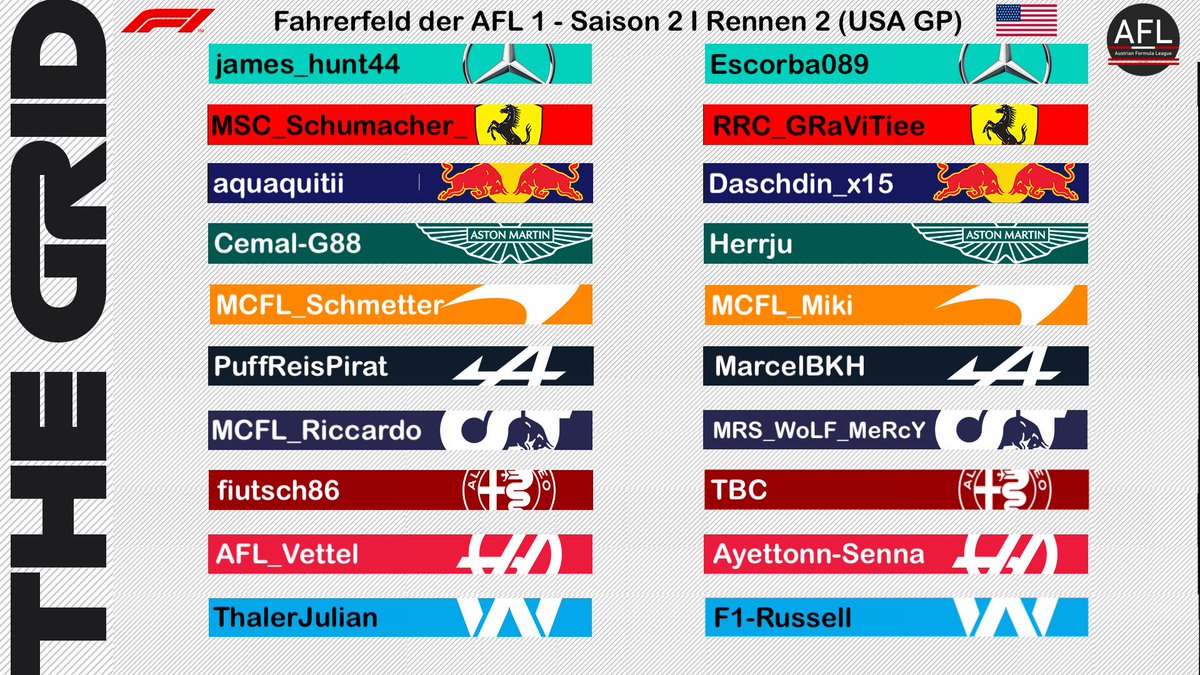 AFLESPORT's tweet photo. #AFLS2 PS | Round 2 - The Grid!
Tune into our PS leagues!
F1 | 8pm CET https://t.co/aP2S3CJR4D