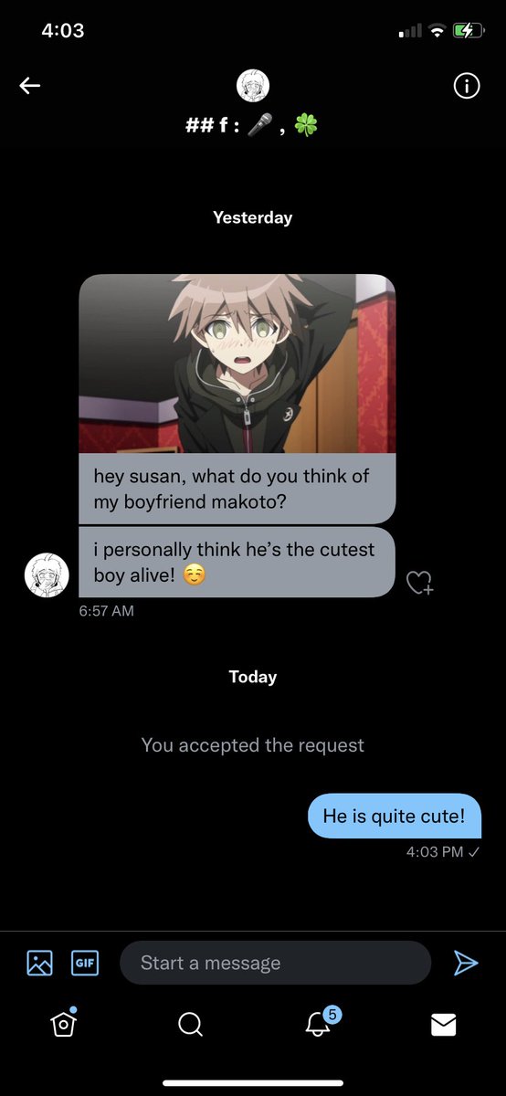 SusanGr83906496's tweet image. #DirectMessage from @catboyymako.