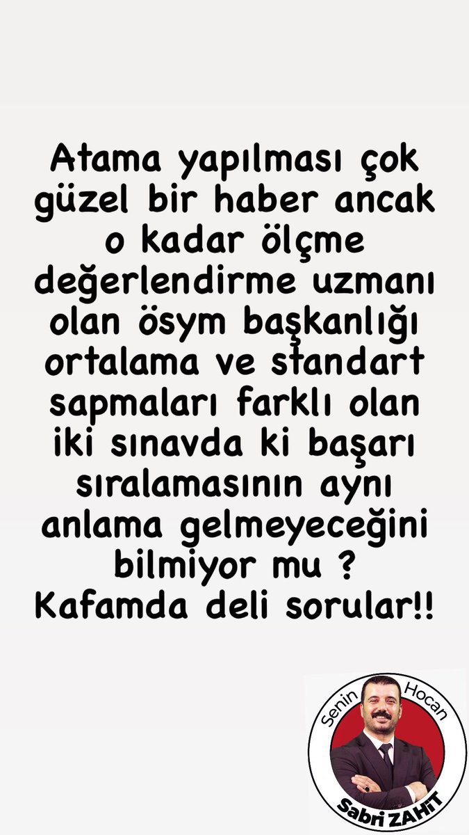 Karma atama sorunsalı…
#tcmeb