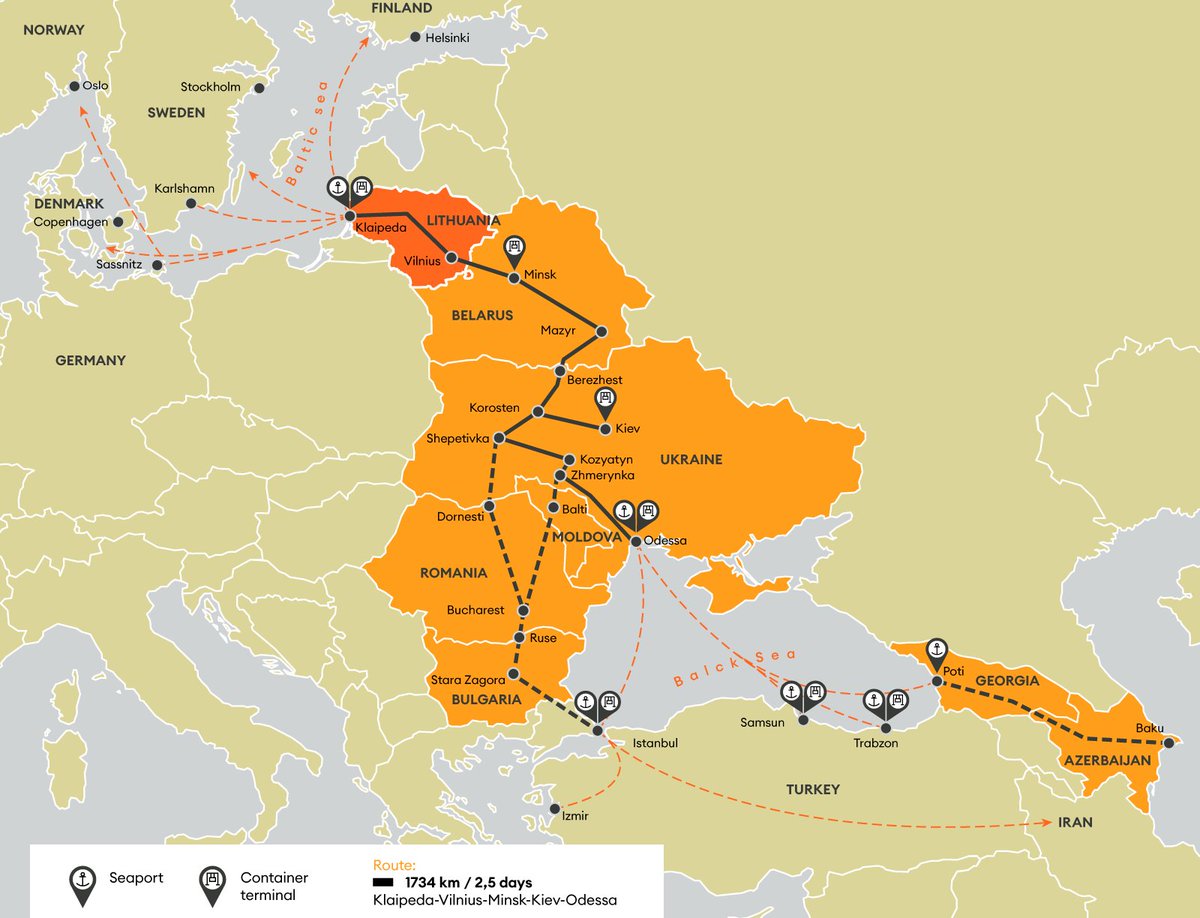 #VikingTrain is one of the official 3Si projects

It's a joint project of 🇱🇹 🇧🇾 &amp; 🇺🇦 railways, stevedoring companies in Klaipeda, Odessa &amp; Ilyichevsk.

Planned expansion:

1. Maritime routes between 🇹🇷 &amp; 🇺🇦

2. Land route from 🇹🇷 via 🇧🇬 &amp; 🇷🇴

3. Adding 🇬🇪 &amp; 🇦🇿 to the train route