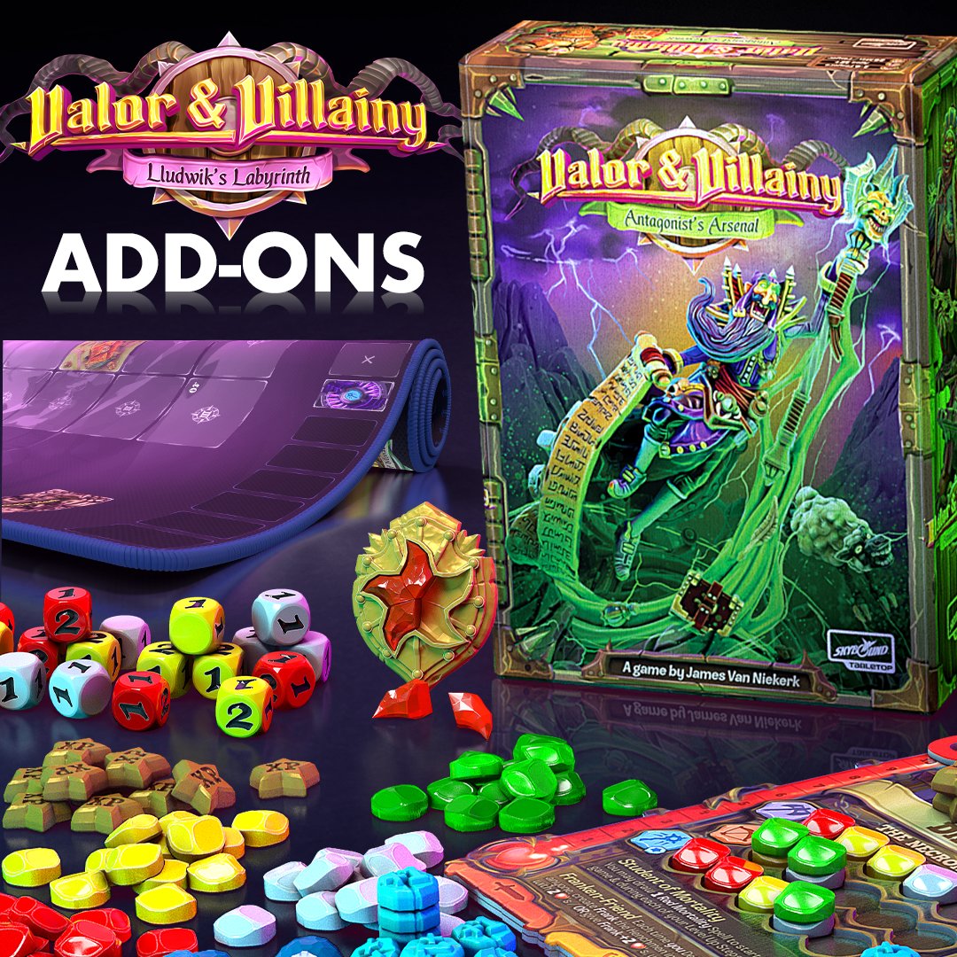Not only can you get Lludwik's Labyrinth, but you can also grab Minions of Mordak Deluxe Edition. This is NOT available in stores!

Other add-ons include the Antagonist's Arsenal expansion, a neoprene mat, and plastic upgrade pieces for both games. bit.ly/2Vxh33o