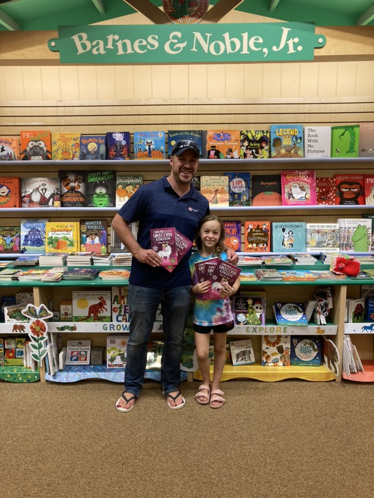 Local author Kyle Rawleigh <a href="/cotukstories/">Kyle.Rawleigh</a> recently stopped by our store with his daughter to sign some copies of his book “Chronicles of the Unicorn Kingdom.” Learn more about Kyle’s journey into publication here bit.ly/3A3vRpV