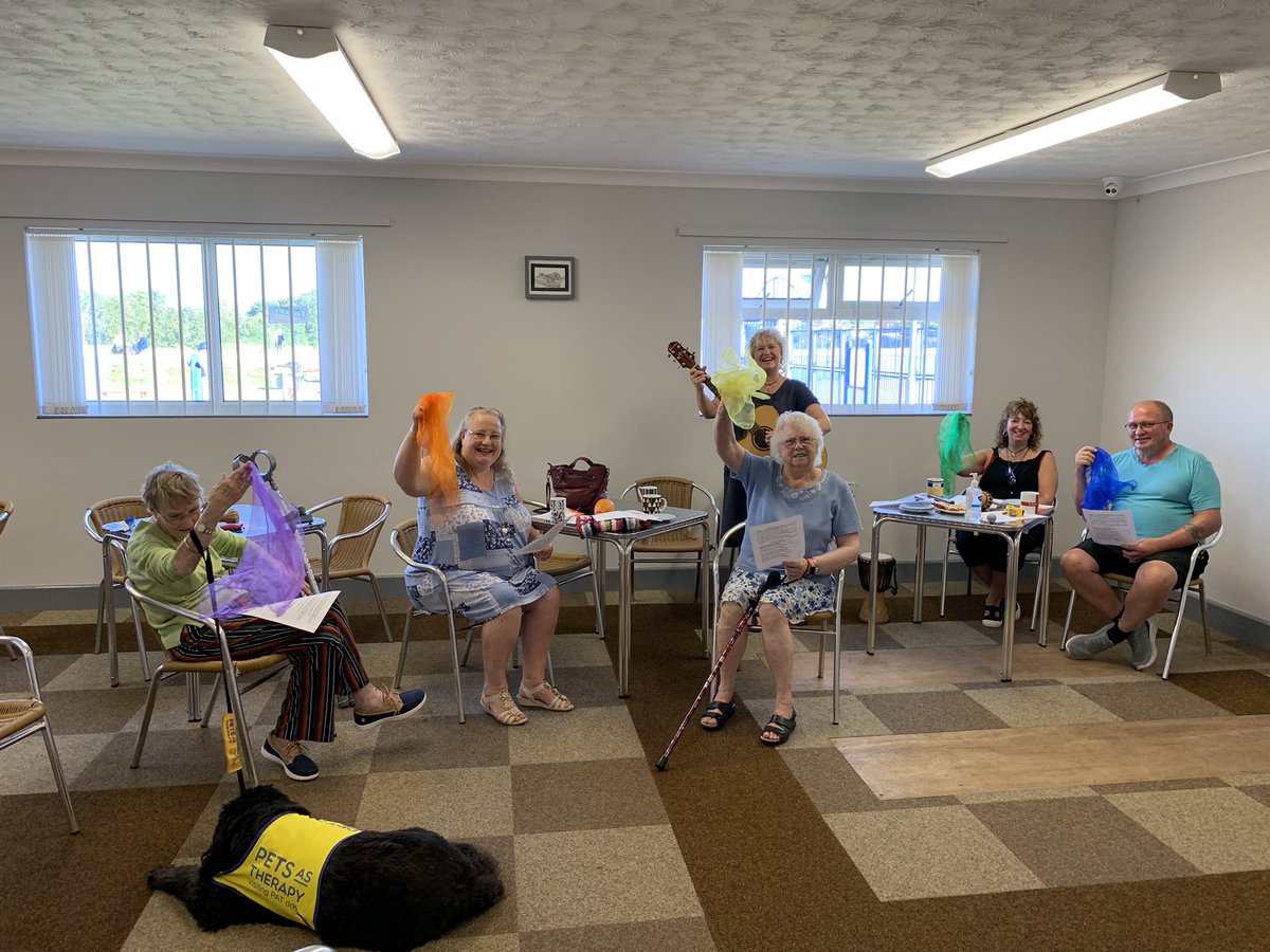 CicSwell's tweet photo. Let’s go fly a kite! Our participants at today’s Singing Connections session really enjoyed Jo’s Mary Poppins medley! #Kessingland #Community @suffolkcarers #ConnectedCommunities #SocialPrescribing #Inclusion #DementiaAwareness #SingingforWellbeing  #Wellbeing #Suffolk https://t.co/ELa5Nz82YX