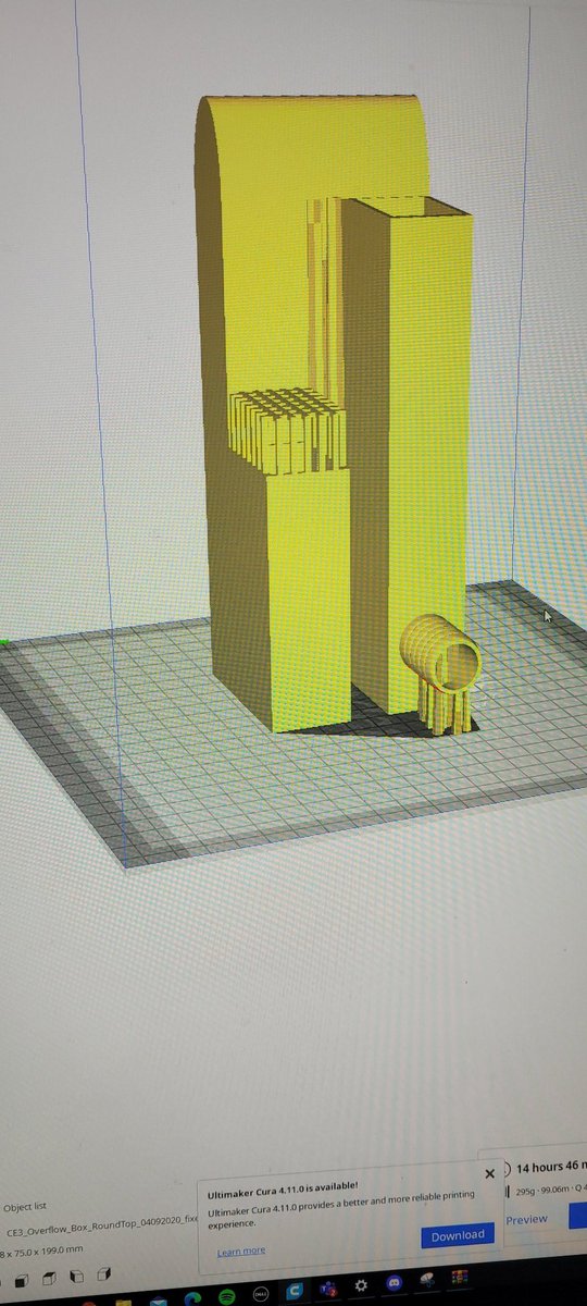 Hoy estoy imprimiendo un #fishtank #Overflow con la #ender3, la impresión 3d ofrece soluciones optimas, rápidas y baratas #guatemalapower