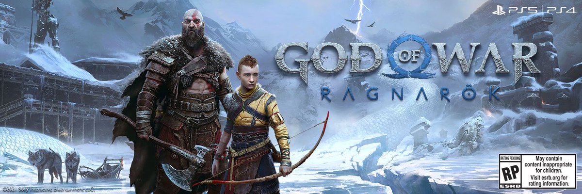 GermanStrands's tweet - &quot;New official Twitter banner for God of War: Ragnarok. Catch the world serpent 👀❄️! #PS5 #PS4 &quot; - Trendsmap