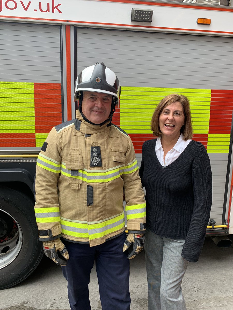 Great to welcome @MartinMckervey South Yorkshire’s High Sheriff and Juliet to @SYFR today. Busy day meeting crews from Central, Control room, training centre and finally Parkway Fire Station. My fire kit has had a busy day! Thank you for your kind words about our amazing teams.