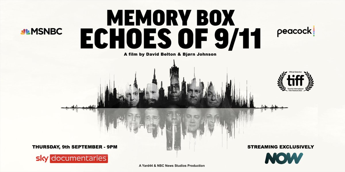 It was an honour for <a href="/DavidBelton7/">David Belton</a> and I to co-direct this film. You can watch it tonight on Sky Doc 9pm (UK) or via @peacockTV in the US. <a href="/yard44/">CORINNE YARD</a> are excited to watch our film at #TIFF21  <a href="/TIFF_NET/">TIFF</a> this weekend 🇨🇦 

#MemoryBox @MSNBC