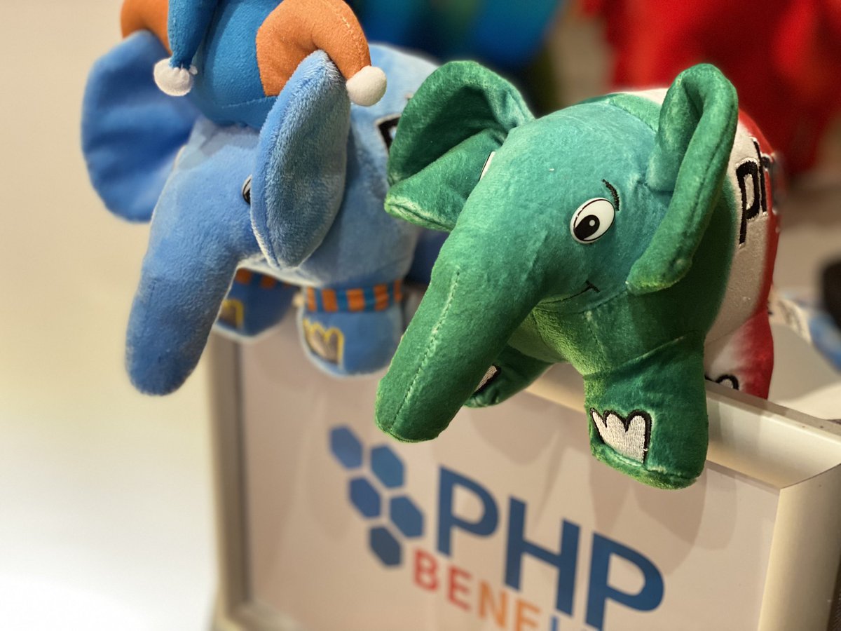 phpbenelux's tweet image. Two #elePHPant participants will be raffled tonight by courtesy of @Mark_Baker 👏