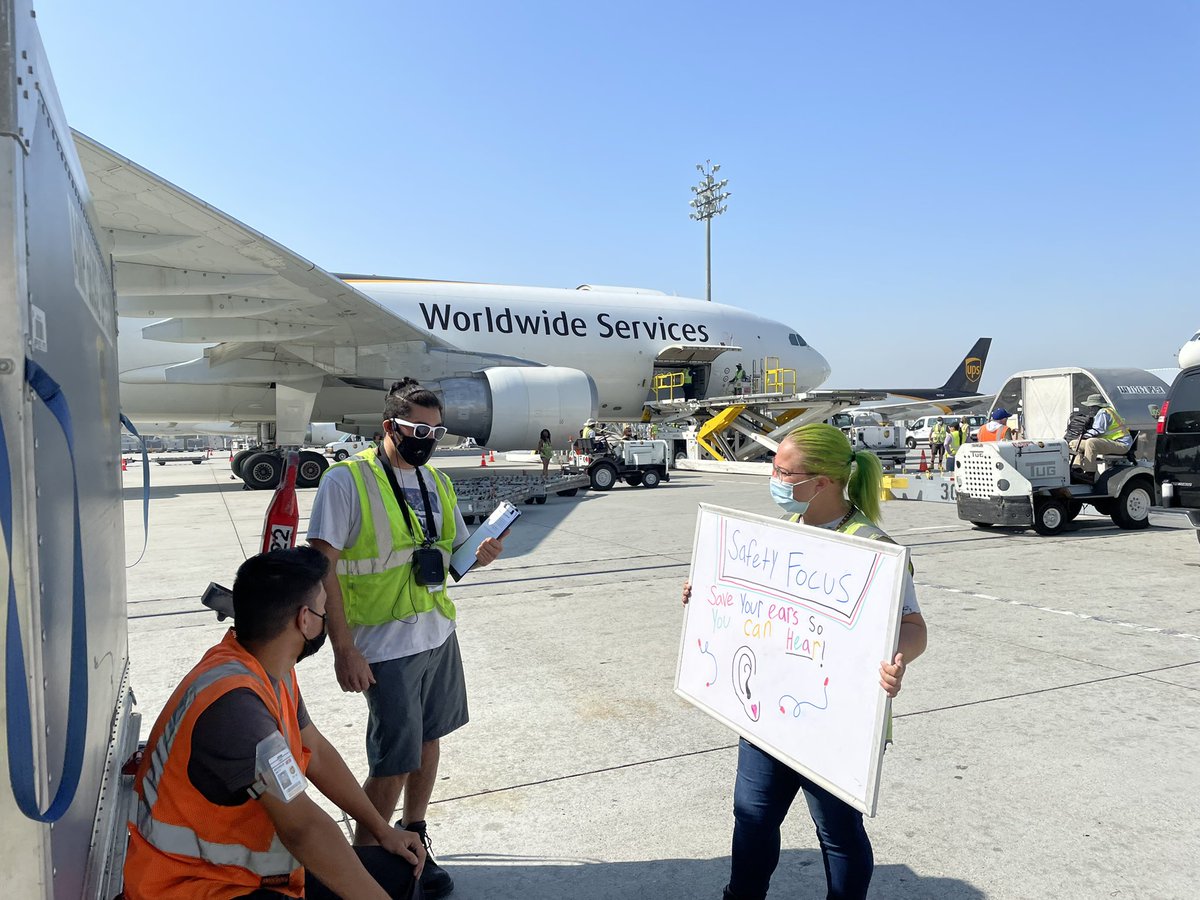 Going over the safety focus with employees!