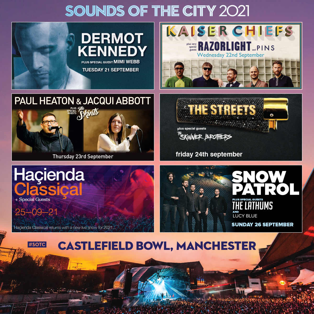 Fancy winning a pair of tickets to Manchester's renowned outdoor concert series Sounds of the City Castlefield Bowl later this month?! 🥳

To enter simply follow, retweet and comment which show you'd like to go to!

Show info here - gigst.rs/SOTC