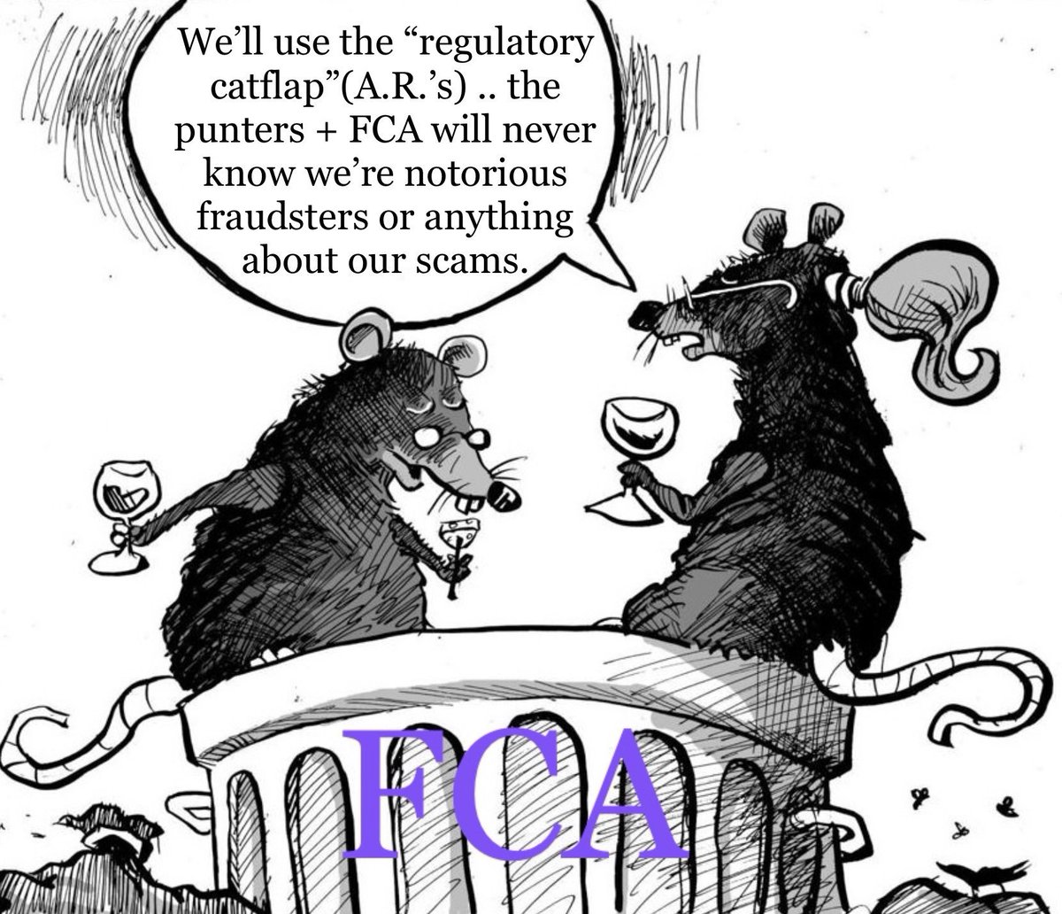 ianbeckett's tweet photo. 2/ board.  The FCA’s notorious ‘regulatory catflap’ (A.R. regime) fostered ‘regulatory hotels’ who authorise anyone + anything (ex-cons, notorious fraudsters - anything goes), with the FCA having no clue who/what is authorised.  Dame Gloster in the #LCF scandal enquiry coined … https://t.co/JmBEv4Siij