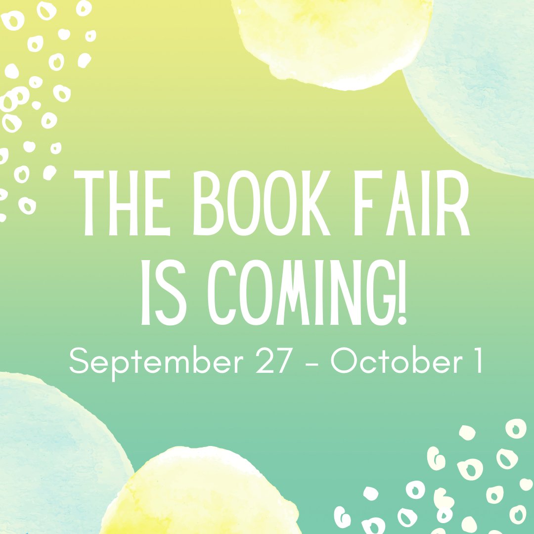 Mark your calendars! The Book Fair is coming to Mount Vernon soon!