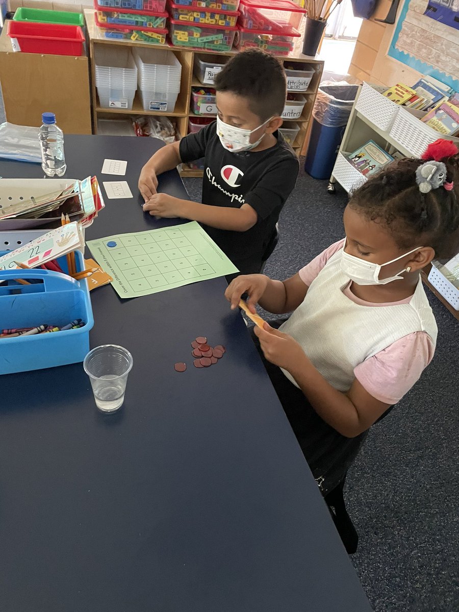 Math games are going well! We are working together and following all the steps😌