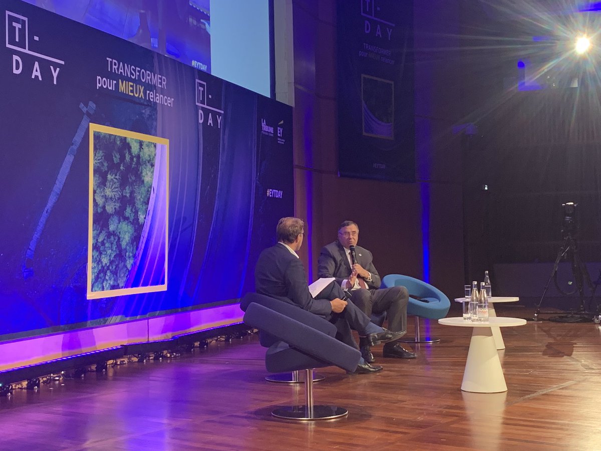 frantztoussaint's tweet photo. Patrick Pouyanné, PDG de Total Énergies s’exprime à l’occasion du #EYTDAY sur l’enjeu de la transformation immédiate et de long terme ! 
Transformer pour mieux relancer avec @EYFrance et @LaTribune https://t.co/Htf3ztJDTN