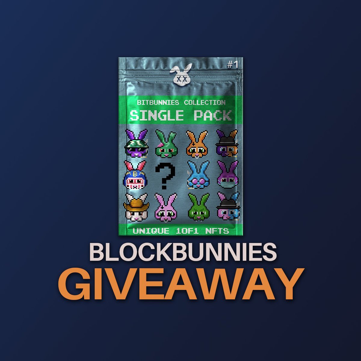 BlockBunnies's tweet photo. WIN A FREE PACK. EACH PACK CONTAINS 1 RANDOM UNIQUE 1of1 BITBUNNY NFT 
https://t.co/zSUa02XtUC
LIKE RETWEET AND TAG AT LEAST 3 FRIENDS
✨✨✨✨✨✨✨
WINNER WILL BE ANNOUNCED 12th SEPT

#NFT #NFTCommunity #NFTs  #WAXP #NFTcollectibles #NFTdrop #blockbunnies #nftbunnies https://t.co/nvHGyE1BJg
