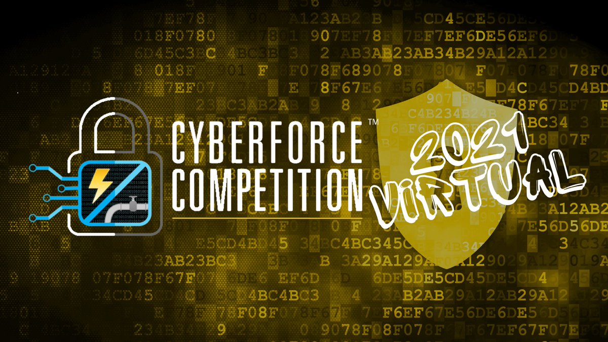 DOECyberForce's tweet photo. The 2021 CyberForce Competition will be held virtually on Friday, November 12 and Saturday, November 13, 2021. This year, the competition will return to a team competition. https://t.co/1W1KbqCqtv