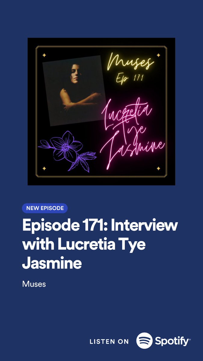 MusesPod's tweet image. Muses is back and this week we discuss all things, art, feminism and rock n roll with @LucretiaTyeJas! Check it out where ever you get your podcasts!