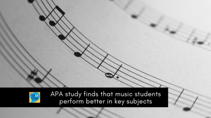 ukedchat's tweet photo. APA study finds that music students perform better in key subjects https://t.co/hhXJRoSCrR #UKEdChat https://t.co/aMa2B7U1cM