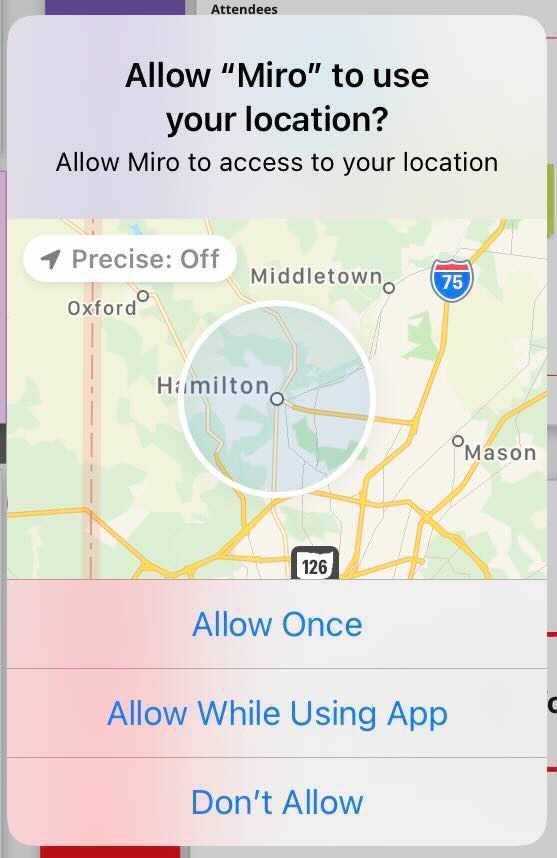 Clayton Hynfield (@clayton) on Twitter photo Hey, <a href="/RealtimeBoard/">RealtimeBoard is now Miro</a> – I can’t think of why your app would be interested in my location. Can you? Hey, <a href="/RealtimeBoard/">RealtimeBoard is now Miro</a> – I can’t think of why your app would be interested in my location. Can you?