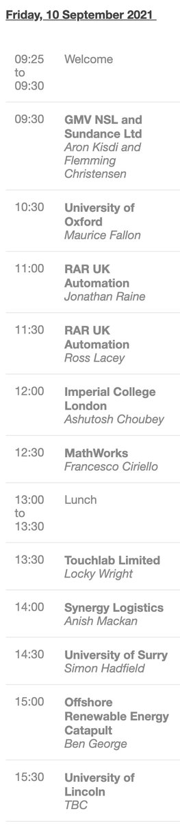 After two exhausting and exciting days of #taros2021, we have 1 more thing lined up for you: The Research and Industry Showcase Day! Join presenters live from their labs and fields, or listen to their interesting robotics challenges they are solving.
lcas.lincoln.ac.uk/wp/taros-2021/…