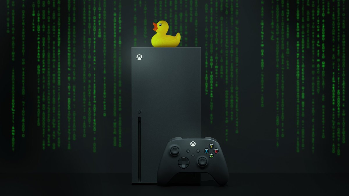 Xbox's tweet image. rubber ducky, you're The One