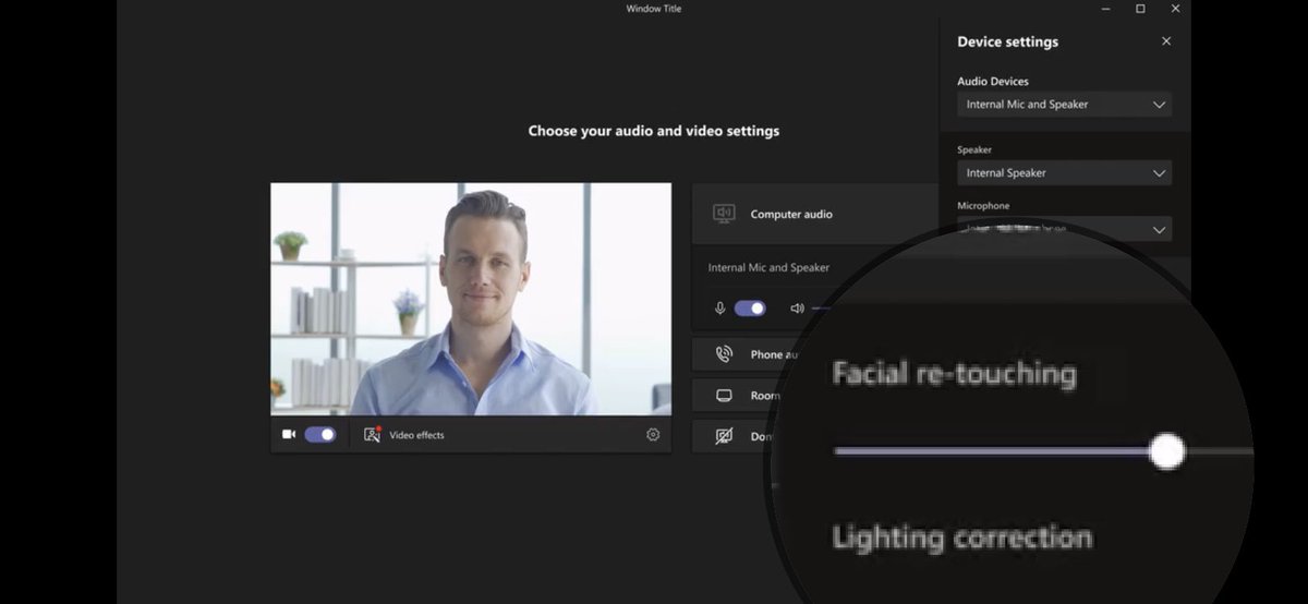 Facial re-touching in #MicrosoftTeams meetings?