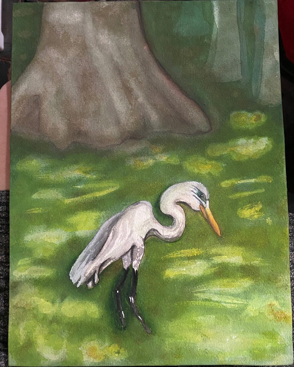 EevieFord's tweet photo. My first attempt at a bird and a white subject.  I’m not entirely happy with it.  It’s a bit cartoon-y for me.  But challenging yourself is how you learn!

9x12 watercolor and ink on 100% cotton arches 140 lb cold press paper. https://t.co/zCxJAB24BZ