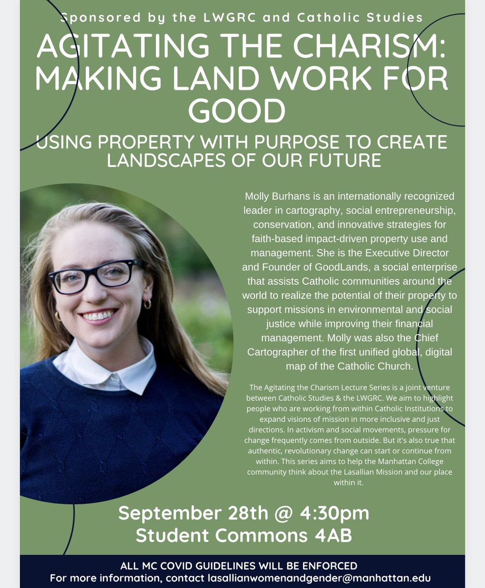 Agitating the Charism with Molly Burhans is happening September 28th at 4:30pm! You won't want to miss! #lwgrc