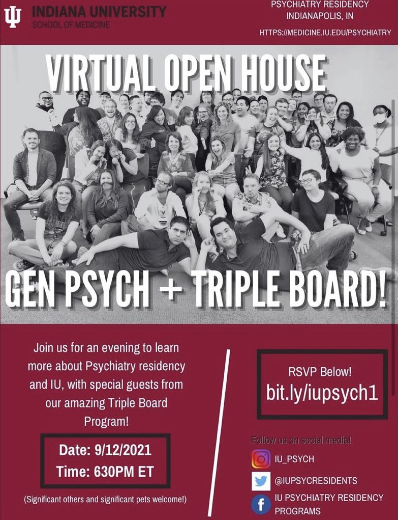 Please come join us Sunday, Sept 12th for our virtual open house! #medtwitter #tripleboard