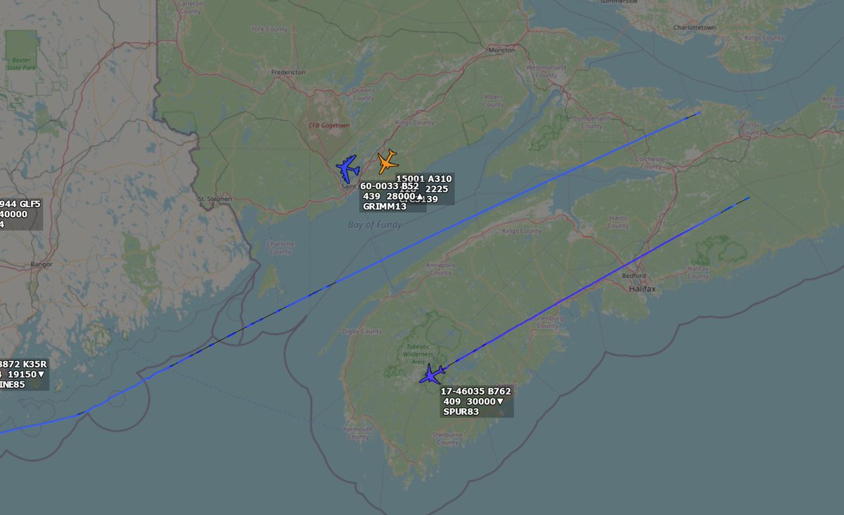 yulaviation's tweet photo. @thenewarea51 #GRIMM13 moving a little north into New Brunswick. #SPUR83 heading back.
#haveglass #avgeek #avgeeks #ADSB #planespotting #aviation #aviationdaily https://t.co/hVeuh52oUD