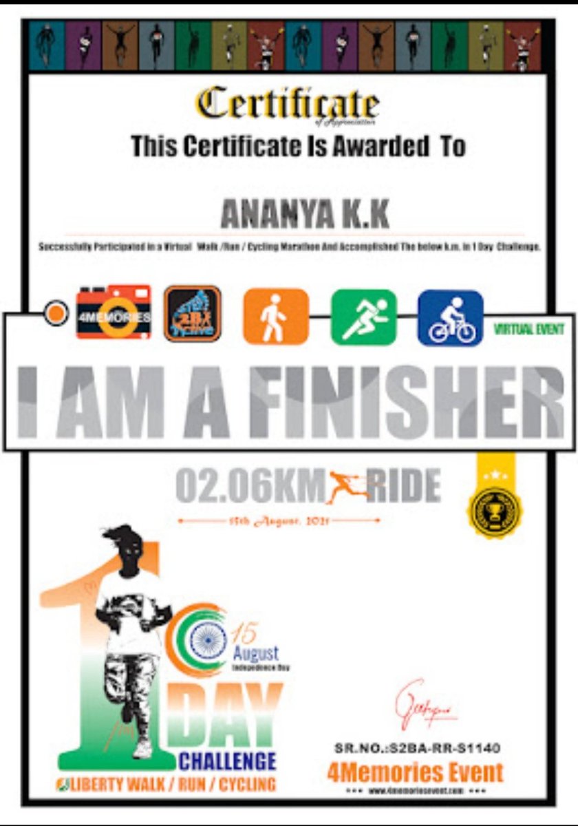 4memoriesevent's tweet photo. Our first family Run & Ride💫✌
#OurChangemaker
#LibertyRun #indipendenceday #Virtualmarathon #run #ride #101Days #HappyParticipant #NoEquipment #Crossfit #fitness #yogaeveryday #photooftheday #workout #tbt #instagood #pilates #fitnessmotivation #yogapose #bhfyp #4Memories https://t.co/BYFRw2ySdl