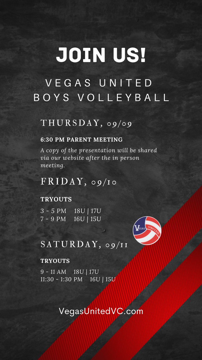 Our athletes flourish,  win state titles, receive hs honors, play in college & grow as humans. Boys Tryouts are this weekend. Getting better and playing meaningful matches is a lot more FUN than… #CoachingMatters #weareunited #vegasunitedboys #vegasunited #vegasvolleyball