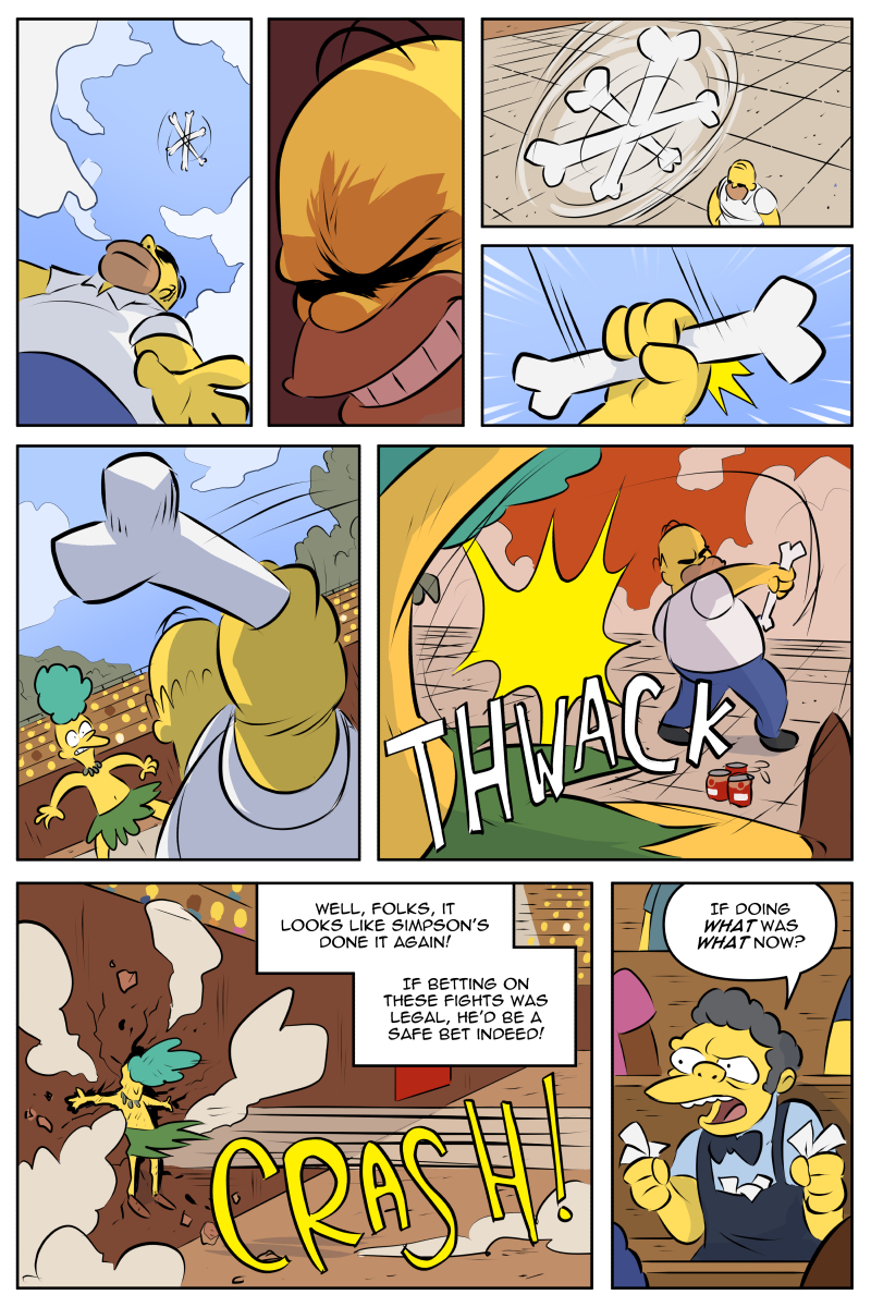 SPRINGFIGHT! a Simpsons fan comic (2 of 5) 