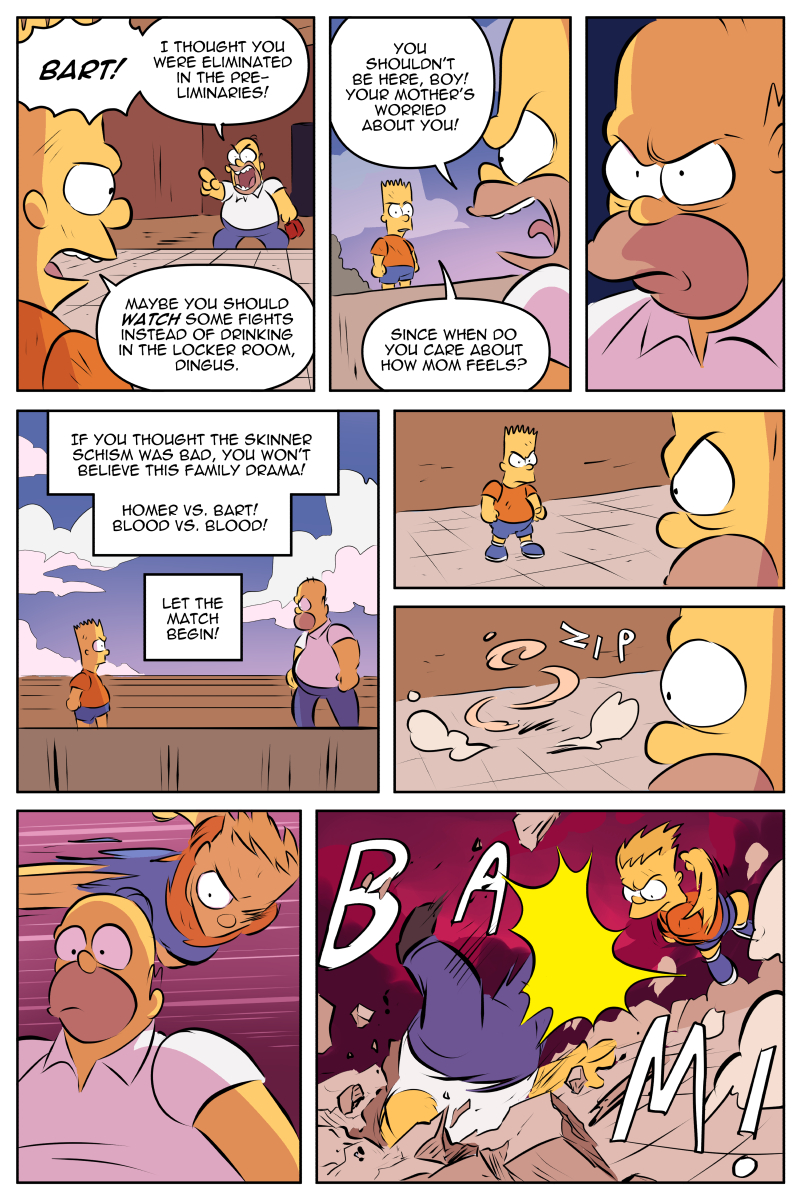 SPRINGFIGHT! a Simpsons fan comic (3 of 5) 