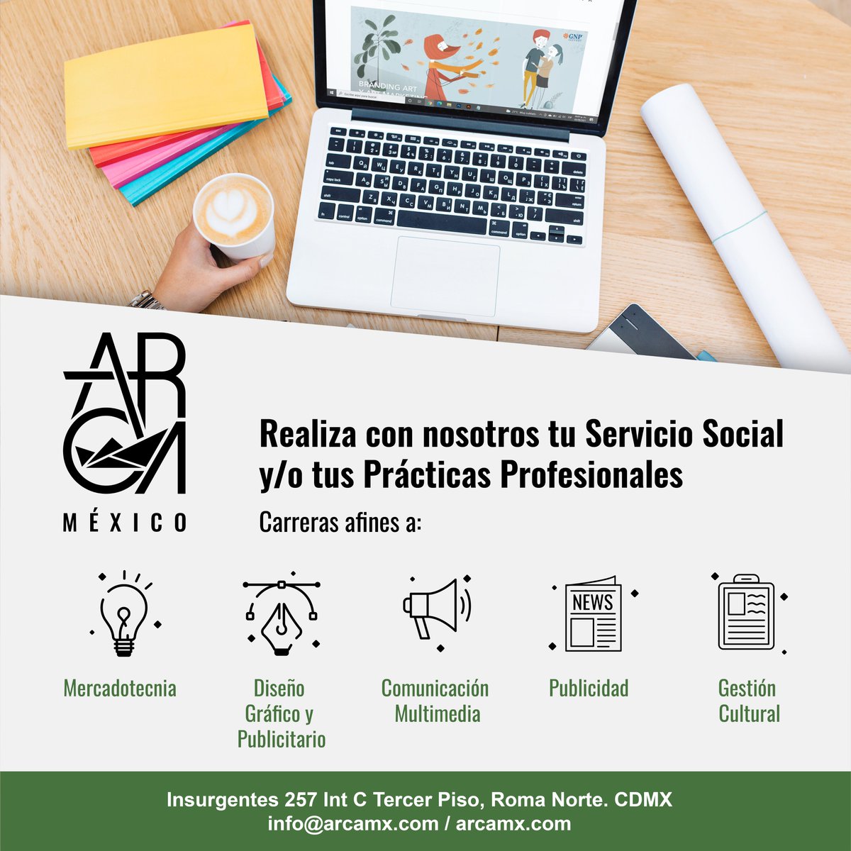 ¿Te gustaría hacer tu servicio social o practicas profesionales en Arca?
Mándanos un correo a info@arcamx.com 
Tenemos convenios con varias #Universidades

#ServicioSocial #PracticasProfesionales